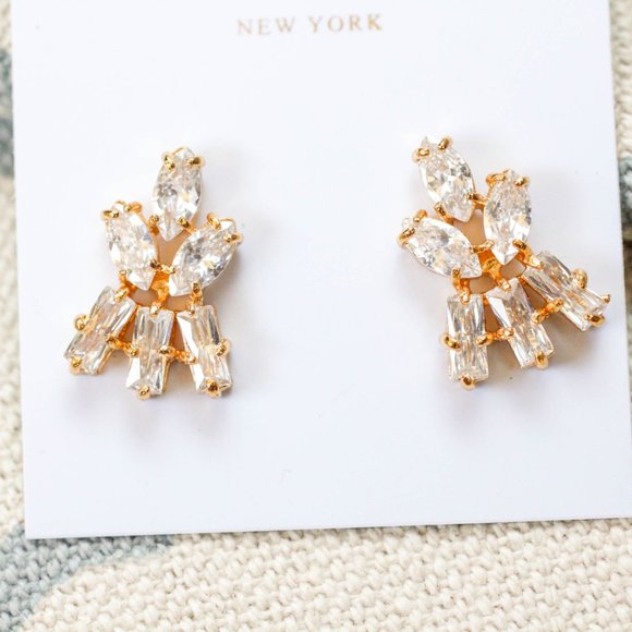 kate spate crystal statement earrings minimalism boho - Picture 3 of 4